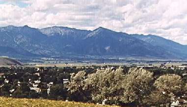Baker Valley with the city in foreground and Elkhorn Range in back